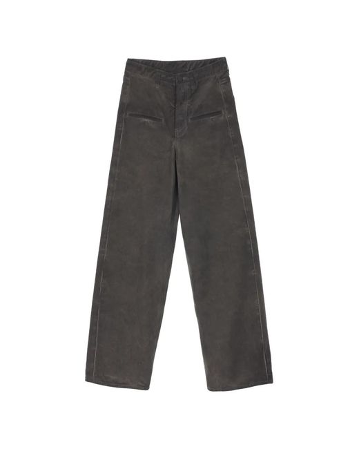 Uma Wang Gray Ball Cotton Palazzo Pants