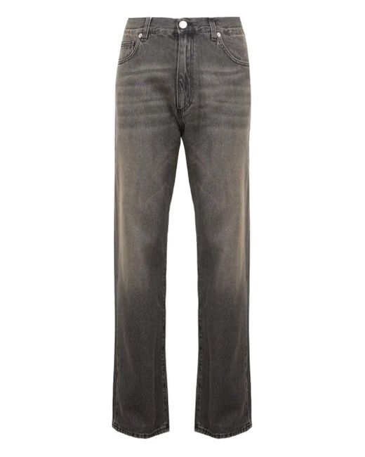 FAMILY FIRST Gray Ripped Denim Pants for men