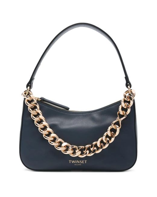 Twinset Blue Small Liliane Shoulder Bag