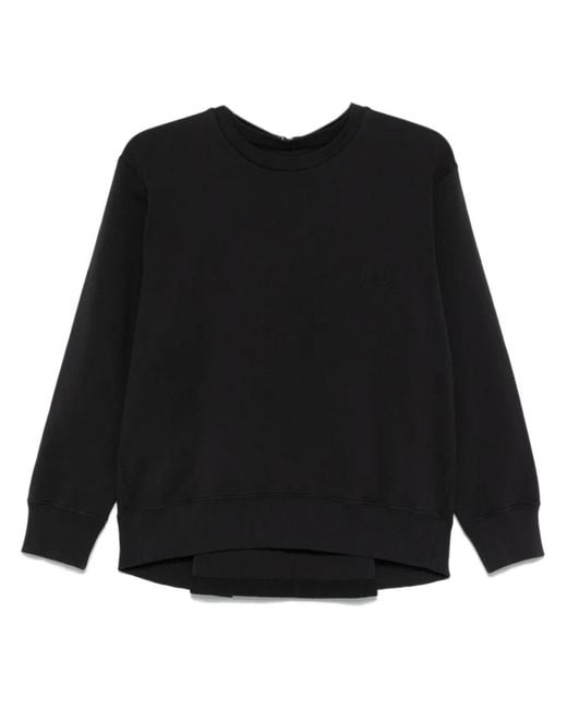 MM6 by Maison Margiela Black Numbers-Embroidered Sweatshirt