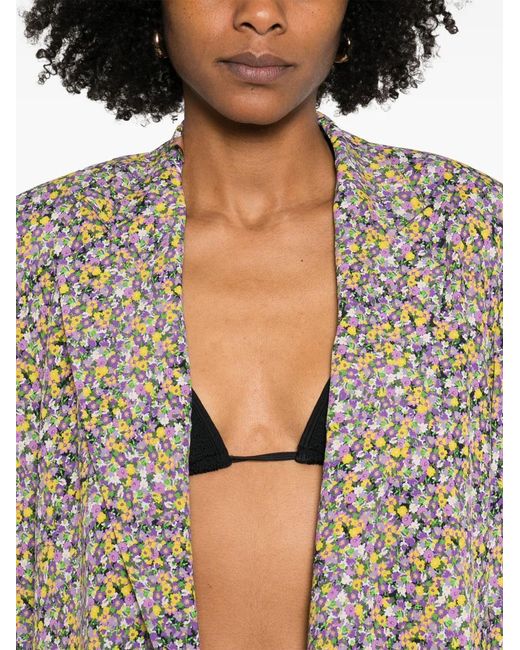 N°21 Brown Floral-Print Blazer