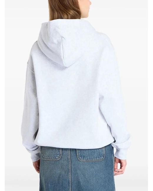 Dime White Cursive Small Logo Hoodie