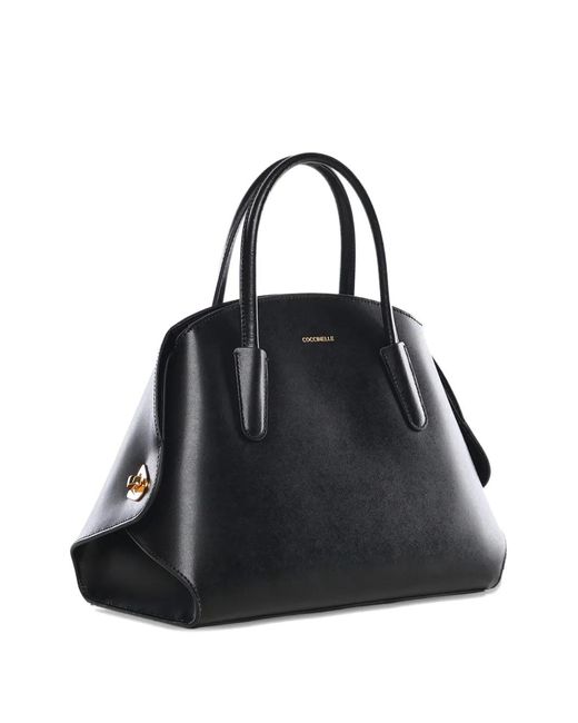Coccinelle Black Top-Handle Tote Bag
