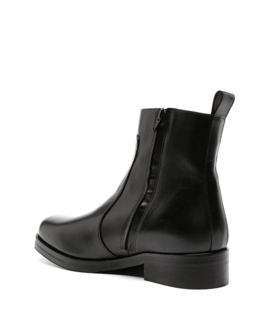 Studio Nicholson Black 40Mm Leather Boots for men