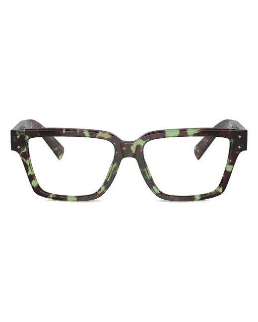 Lunettes De Vue Carrées À Effet Écailles De Tortue Dolce & Gabbana pour homme en coloris Brown