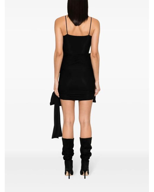 Blumarine Black Sash-Detailing Mini Dress