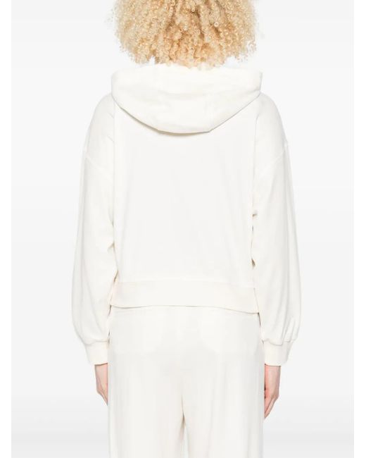 Peserico White Zip-Fastening Hoodie