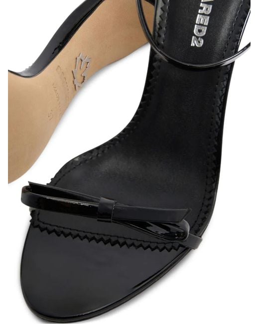 DSquared² Black Bow Heeled Sandals