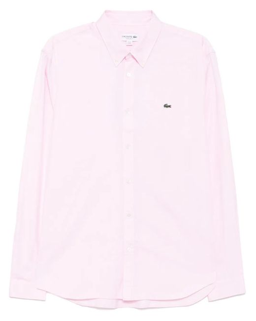 メンズ Lacoste コットン シャツ Pink