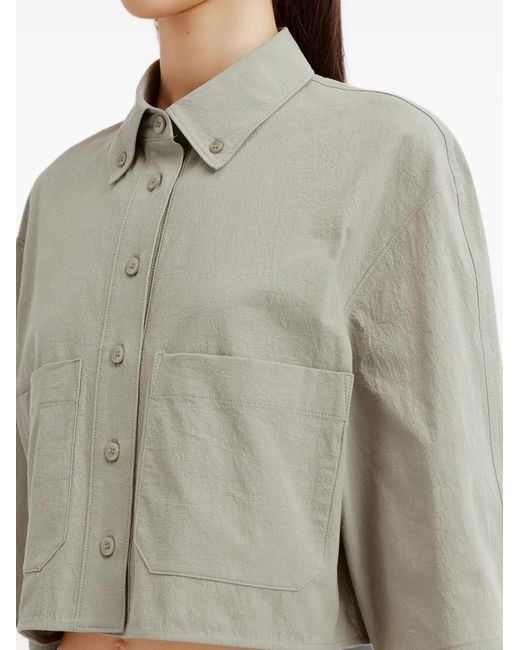 Low Classic Green Chemise À Coupe Crop