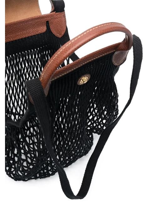 Longchamp Black Le Pliage Filet Handtasche