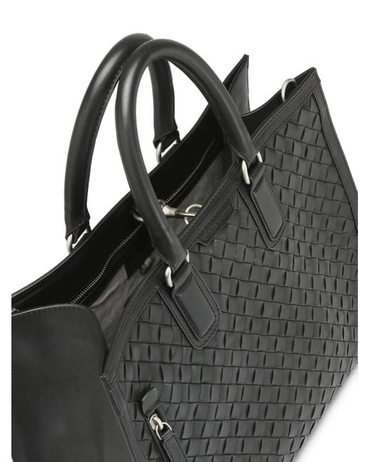Officine Creative Black Armor 012 Tote Bag for men