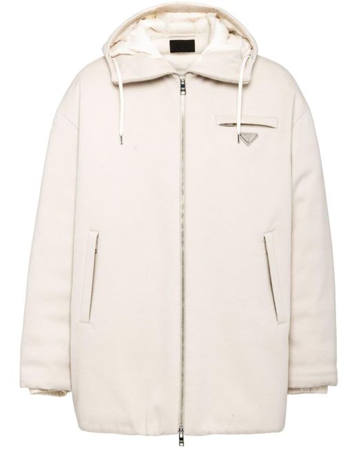 Prada Natural Cashmere Hooded Jacket for men