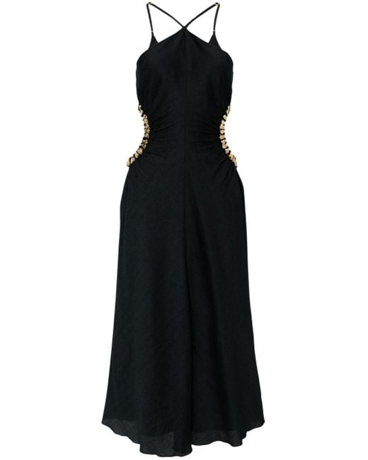 Cult Gaia Silvia Midi-jurk Met Uitgesneden Details in het Black