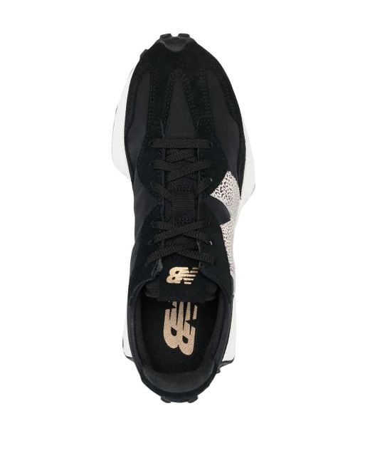 New Balance 327 Moombean レオパード スニーカー Black