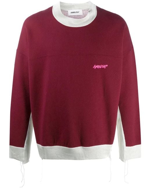 Ambush Red Panel Detailing Sweatshirt for men