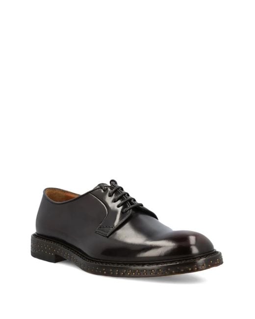 Doucal's Brown Studded-Sole Derby Shoes for men