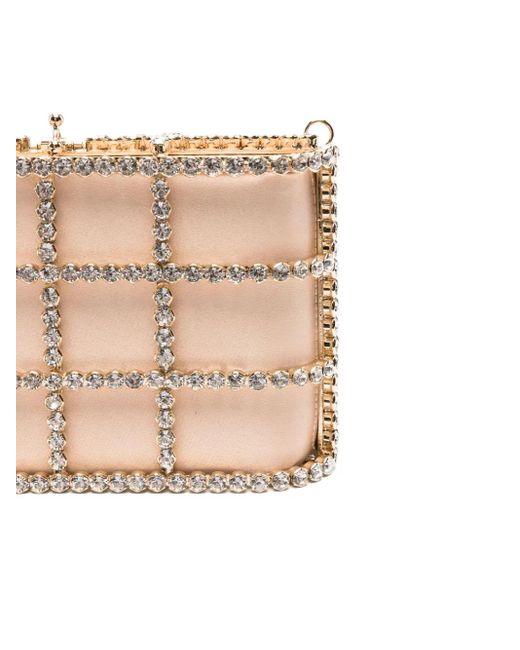 Rosantica Natural Mini Holli Crystal-Embellished Bucket Bag