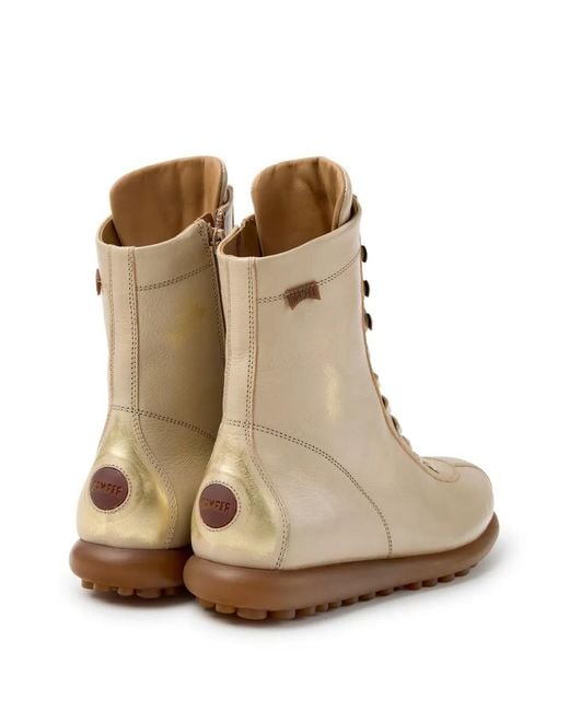 Camper Natural Pelotas Ariel Lace-Up Ankle Boots
