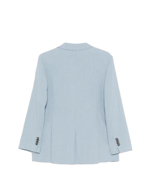 Gant Blue Button Single-Breasted Blazer