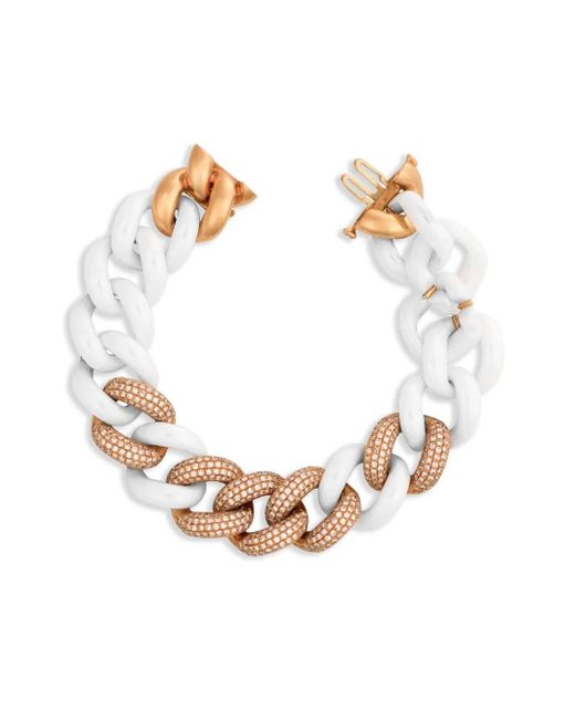 SHAY White 18K Rose Diamond 5 Pavé Bracelet