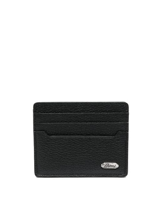 Brioni Black Logo Cardholder Wallet for men