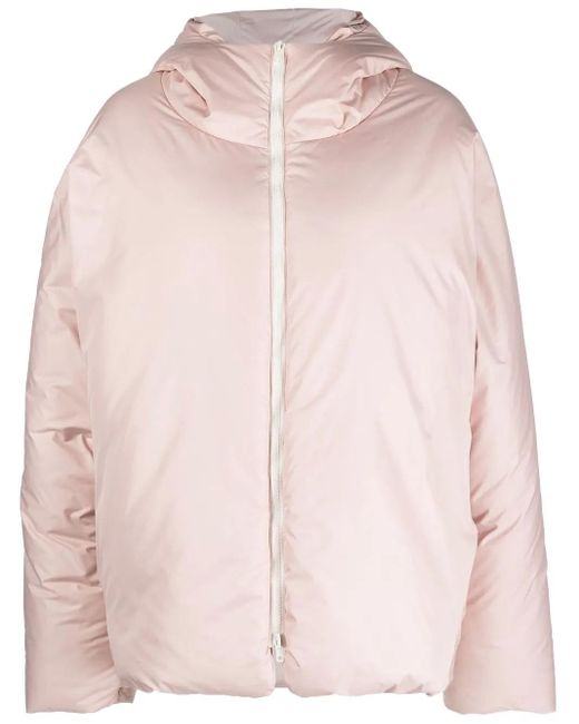 Piumino Shuoy Con Cappuccio di Sherpa in Pink