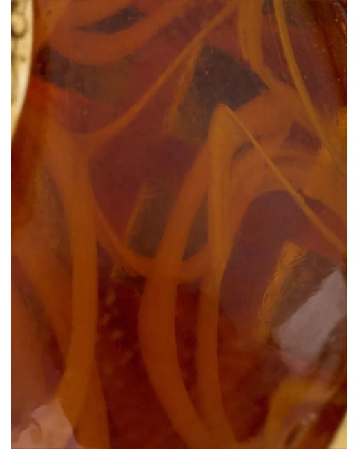 Roberto Cavalli Green Snake-Embellished Amber Earrings