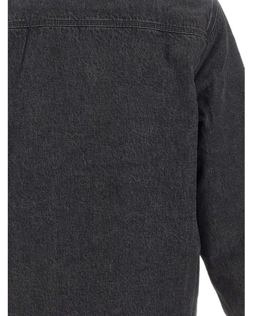 Filson Gray Fleece-Lined Denim Jacket for men