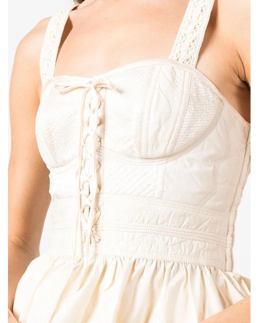 Blusa Con Orlo Peplum di Ulla Johnson in White