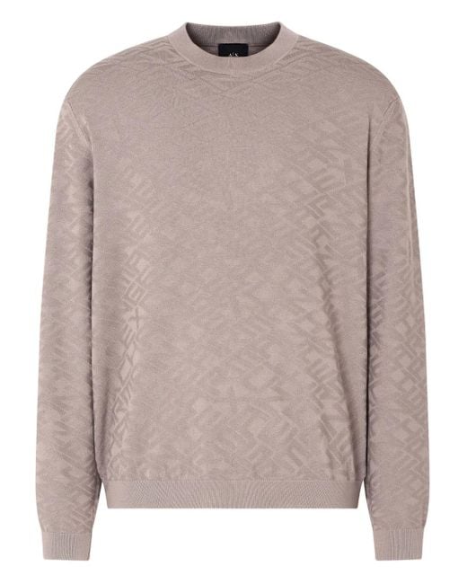 メンズ ARMANI EXCHANGE ジオメトリックパターン セーター Brown