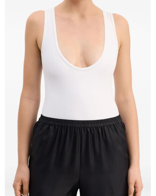 Loulou de Saison White Scoop-Neck Swimsuit
