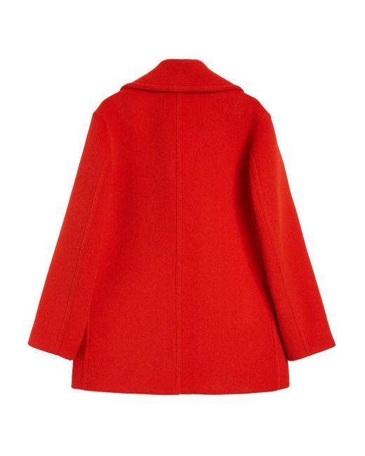 Jil Sander Red Wool Coat