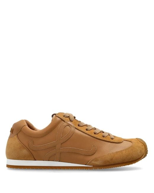 Loewe Brown Logo-Patch Sneakers