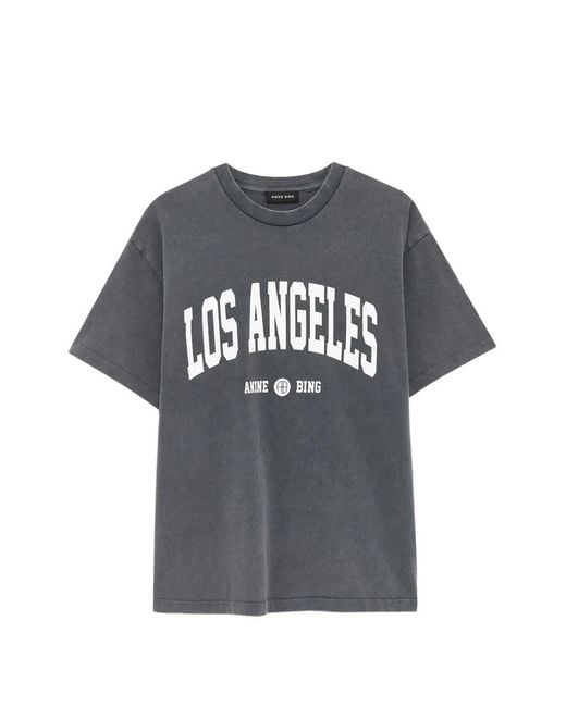 Anine Bing Gray Cade T-Shirt Los Angeles University