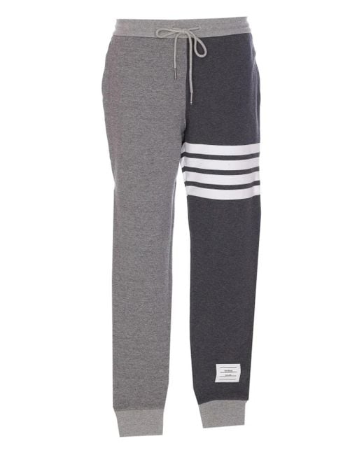 Thom Browne Gray 4-Bar Stripe Sweatpants