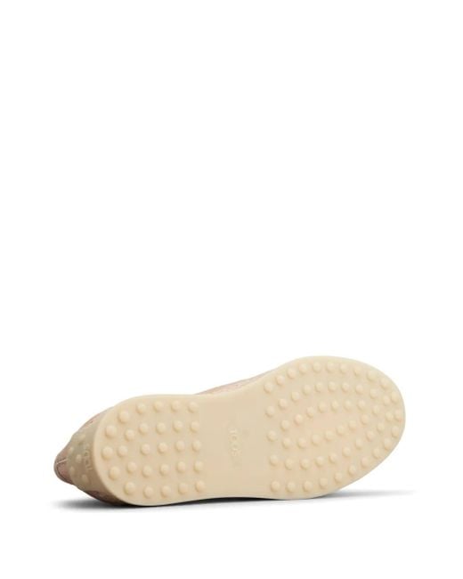 Tod's Natural Logo-Debossed Leather Loafers