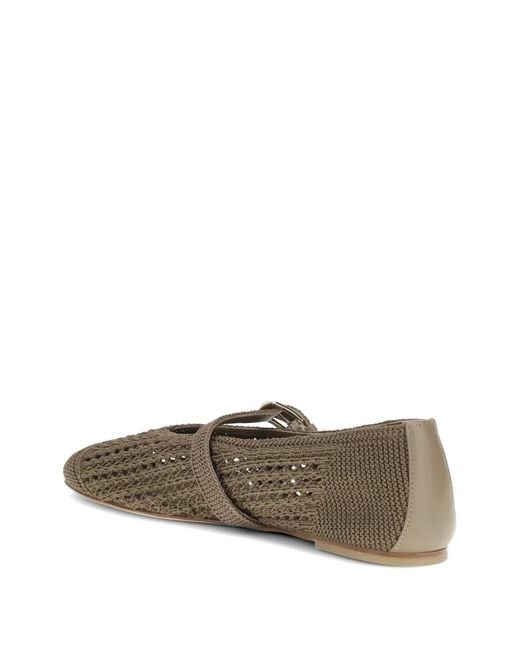 Stuart Weitzman Green Leora Strap Ballet Flats