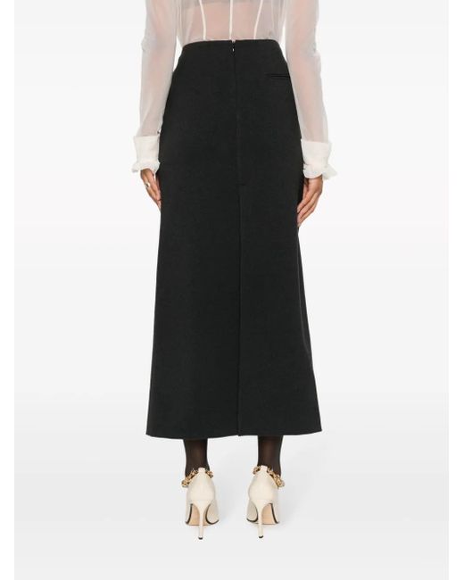 Gonna Lunga Svasata Con Spacco di Philosophy Di Lorenzo Serafini in Black