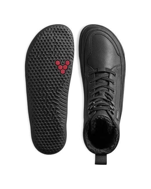 Vivobarefoot Black Gobi Grained-Leather Boots