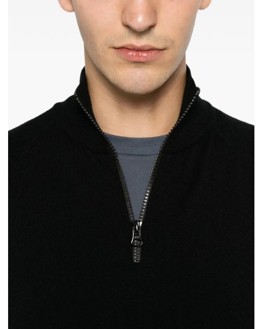 Stone Island Black Quarter-Zip Sweater for men