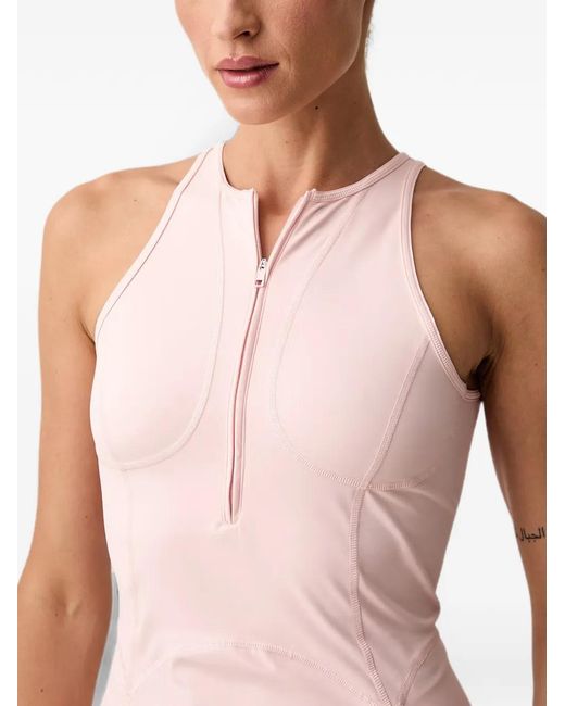 Adidas By Stella McCartney White Cut-Out Zip-Up Mini Dress