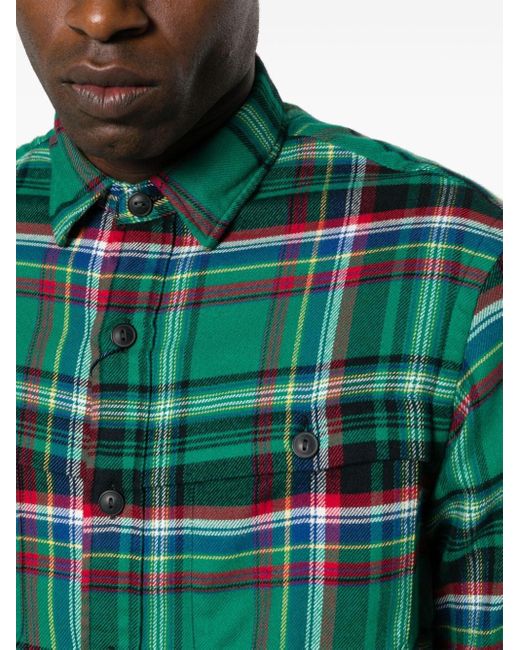 Polo Ralph Lauren Plaid-check Cotton Shirt in Green for Men | Lyst UK