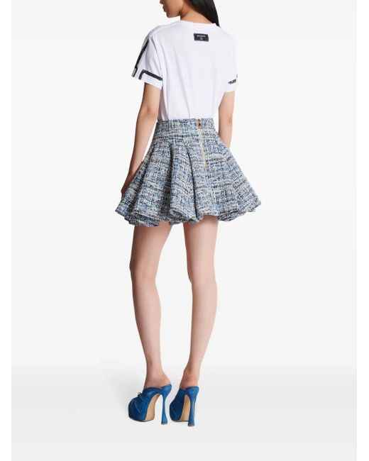Balmain Tweed Rok in het Blue