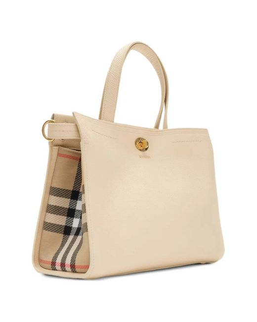 Burberry Natural Small Check Cotswolds Tote