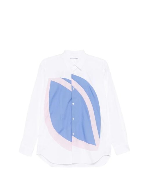 Comme des Garçons Blue Panel Shirt for men