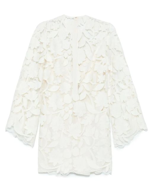 Elie Saab チュール ミニドレス White