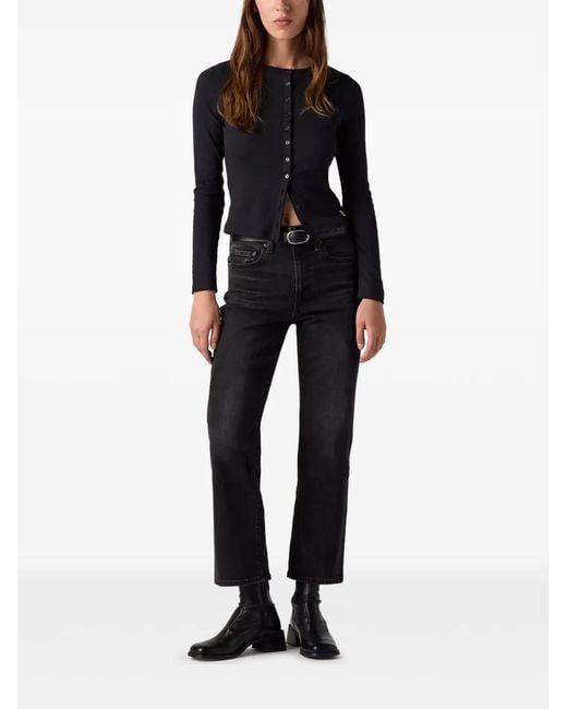 Levi's Black 725 Kick Boot Jeans