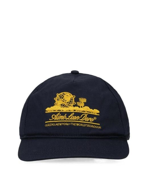 Aimé Leon Dore Blue Unisphere Embroidered Cap for men