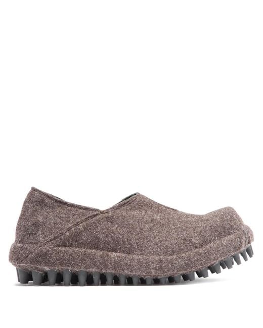 424 Gray Miner Felted Loafers for men